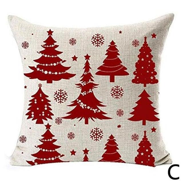 Beautiful Snowflake In Red Merry Christmas Gifts Xmas Cushion Cover Case Decorations Winter Holiday Party Pillow Zipper Pillowcase For Sofa Home Office Living Room Car