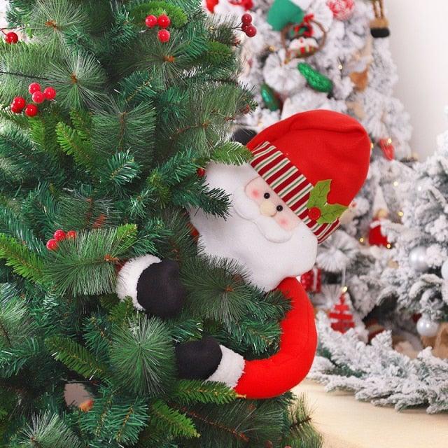 Christmas Curtain Holder Santa Claus Snowman Christmas Tree Ornaments Decoration Xmas Home Decor Festival Party Supplies Christmas Curtain Buckle Doll Santa Snowman Creative Curtain Tieback Hold Back Fastener Christmas Wine Bottle Topper For Home Decor