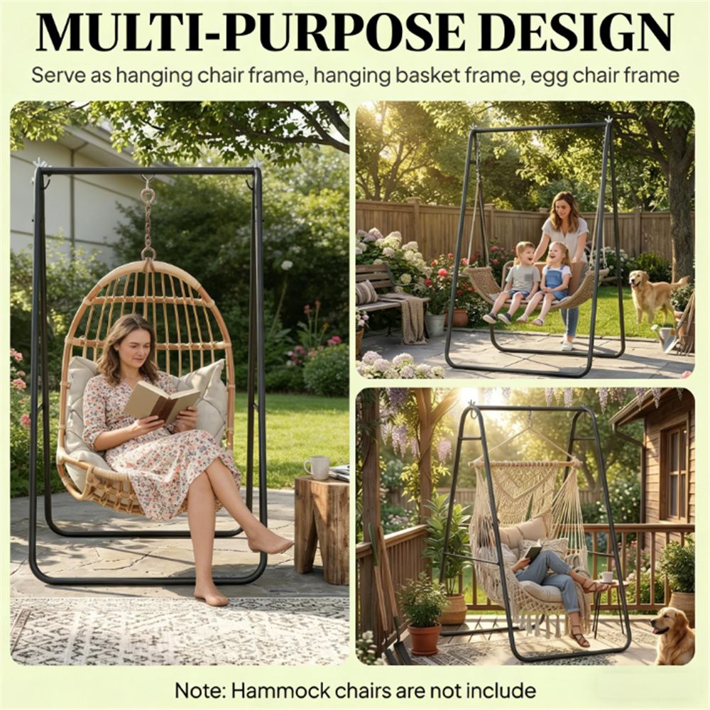 Stylish Hammock Frame Swing Chair - Durable Hanging Stand for Relaxation