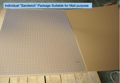 Premium Wicker Office Chair Mat - 30" x 48" Durable Carpet Protector for Home and Gaming Spaces