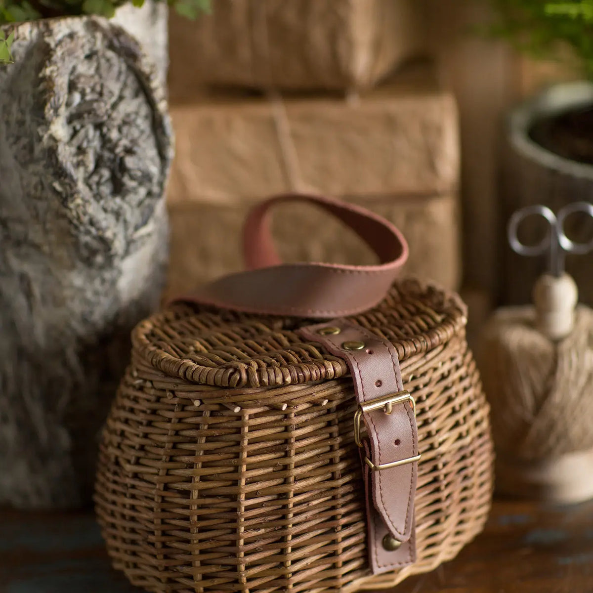 Small Wicker Fishing Basket
