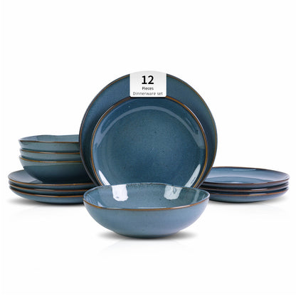 12-Piece Stoneware Dinnerware Set Service for 4