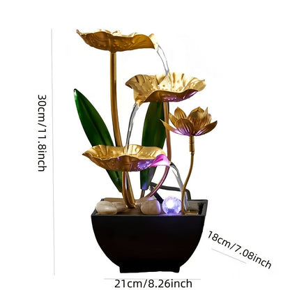 Indoor LED Table Fountain Waterfall Decor