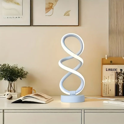 Spiral LED Table Lamp with Push Button Switch
