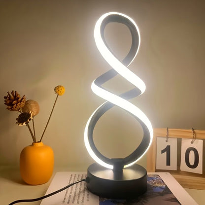 Spiral LED Table Lamp with Push Button Switch