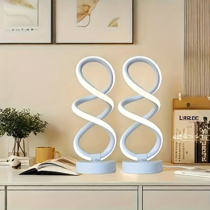Spiral LED Table Lamp with Push Button Switch