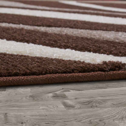 Area Rug Madeira Modern Wave Pattern - Brown Beige