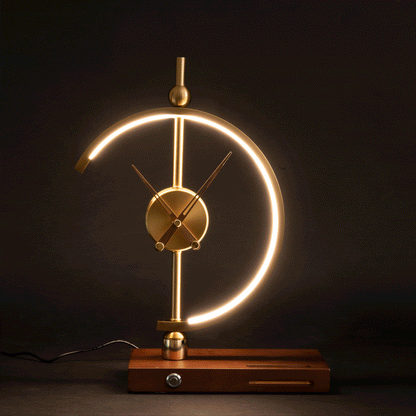 Nagoya LED Table Lamp with Clock Wireless Charging Dimmable Desk Light