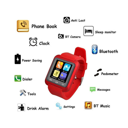 Bluetooth Smart Watch with Phone Pairing, Pedometer, Sleep Monitoring, etc.